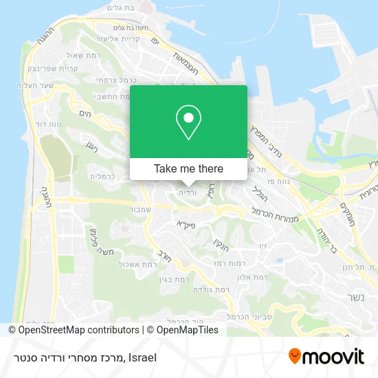 Карта מרכז מסחרי ורדיה סנטר