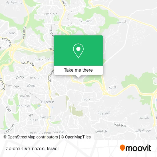 Карта מנהרת האוניברסיטה