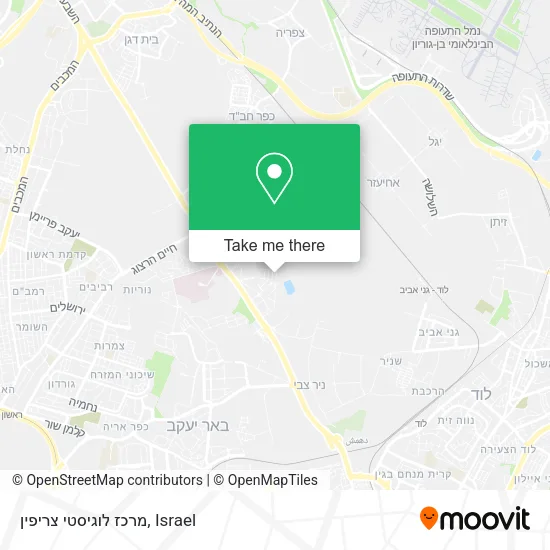 Карта מרכז לוגיסטי צריפין