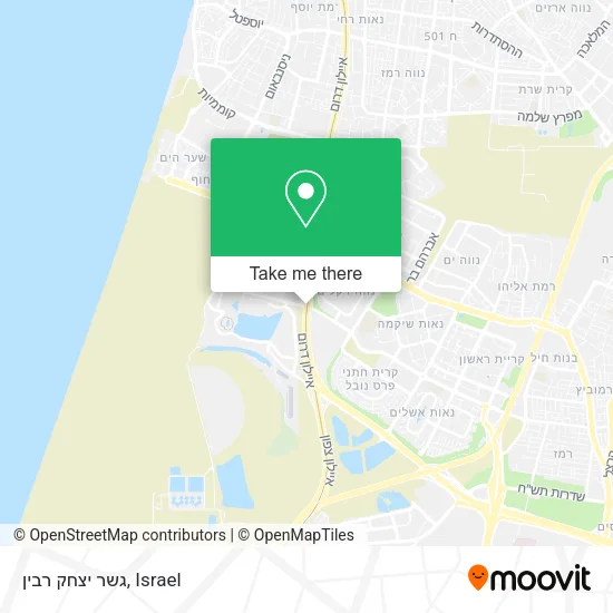 Карта גשר יצחק רבין