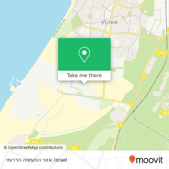 אזור התעשיה הדרומי map