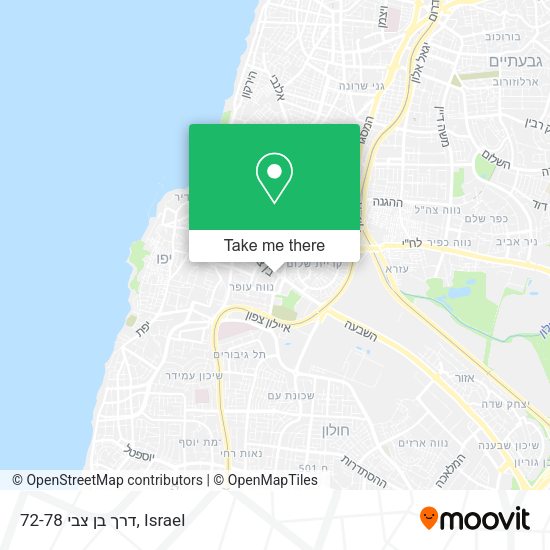 דרך בן צבי 72-78 map