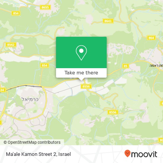 Ma'ale Kamon Street 2 map