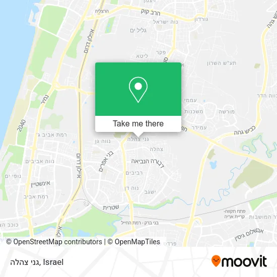 Карта גני צהלה