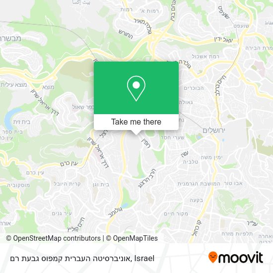 אוניברסיטה העברית קמפוס גבעת ‏רם map