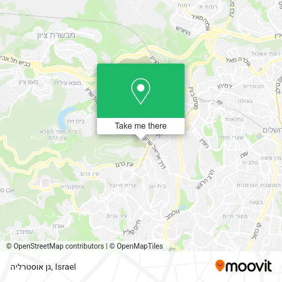 Карта גן אוסטרליה
