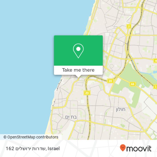 Карта שדרות ירושלים 162