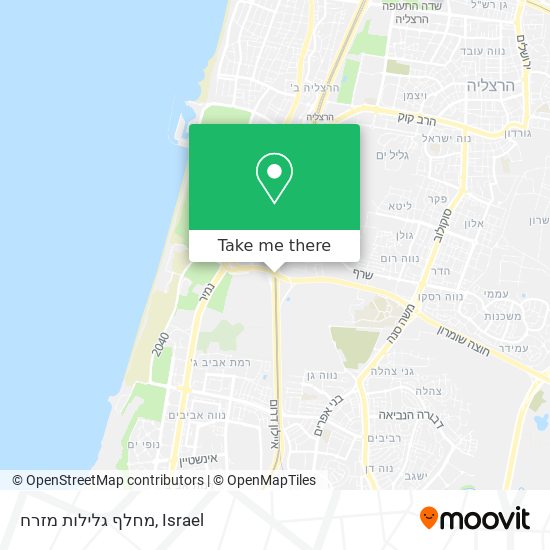 Карта מחלף גלילות מזרח