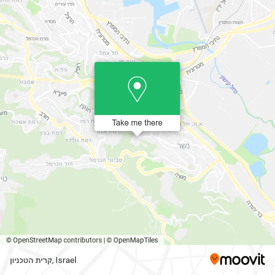Карта קרית הטכניון