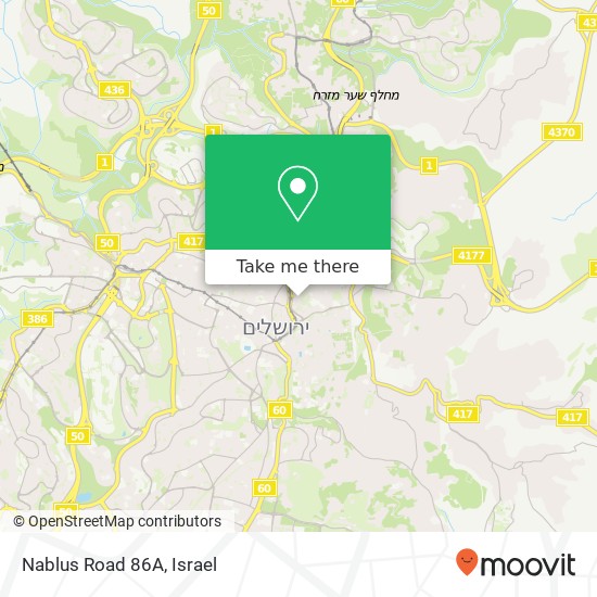 Nablus Road 86A map