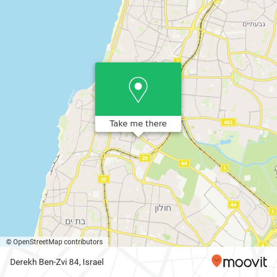 Карта Derekh Ben-Zvi 84