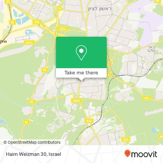 Карта Haim Weizman 30