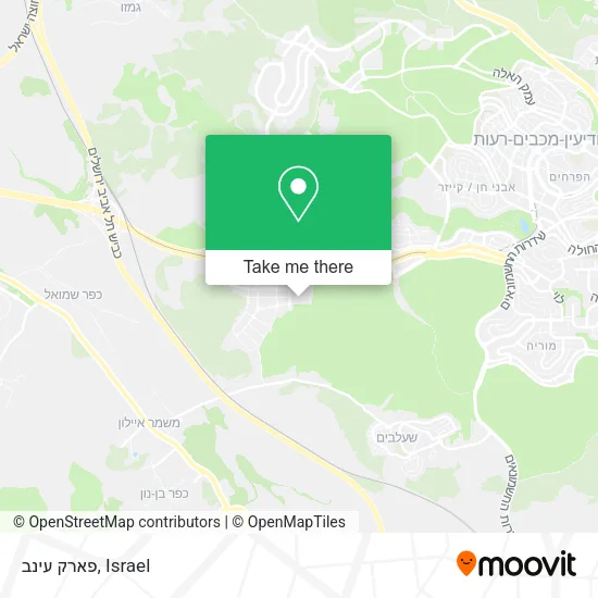 Карта פארק עינב