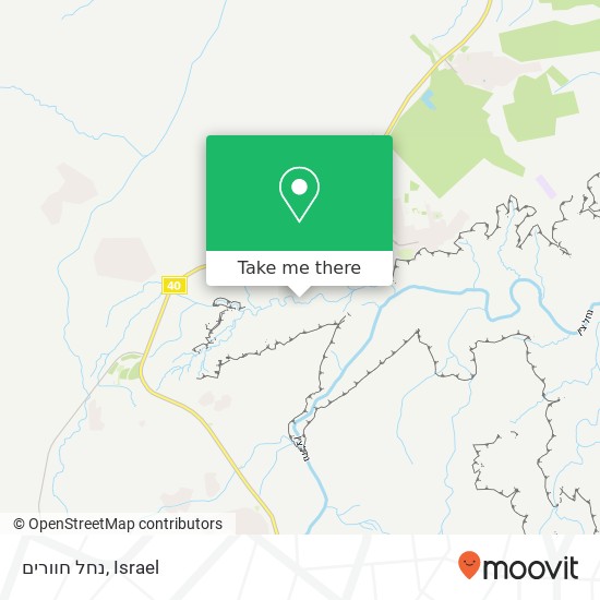 נחל חוורים map