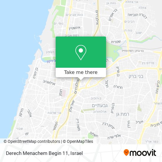 Derech Menachem Begin 11 map