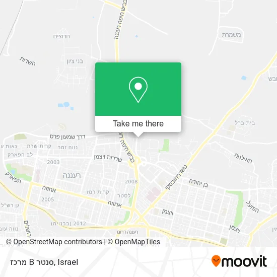 Карта מרכז B סנטר