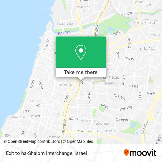 Exit to ha-Shalom Interchange map