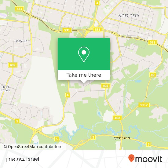 בית אורן map