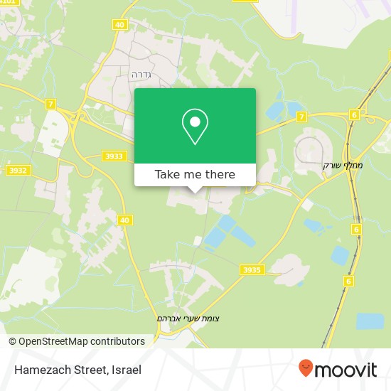 Карта Hamezach Street