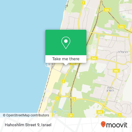 Hahoshlim Street 9 map