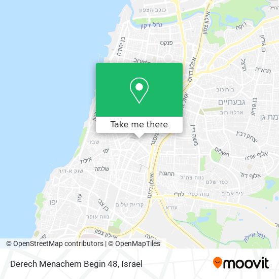 Derech Menachem Begin 48 map