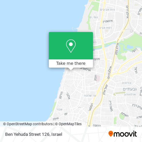 Карта Ben Yehuda Street 126