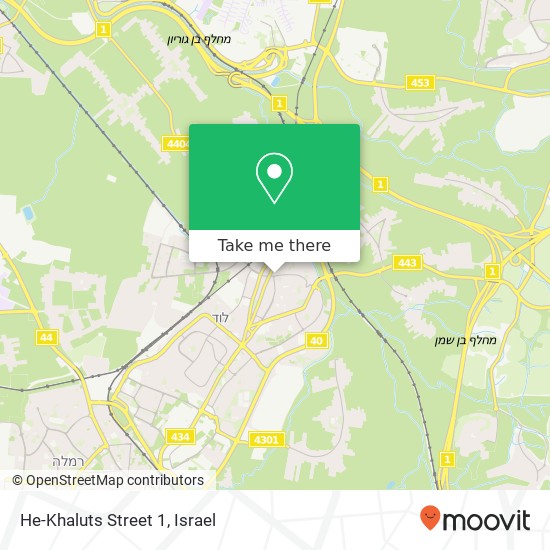 He-Khaluts Street 1 map