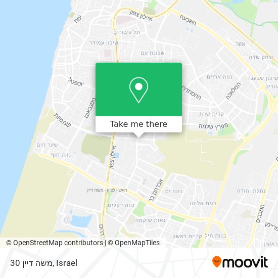 משה דיין 30 map