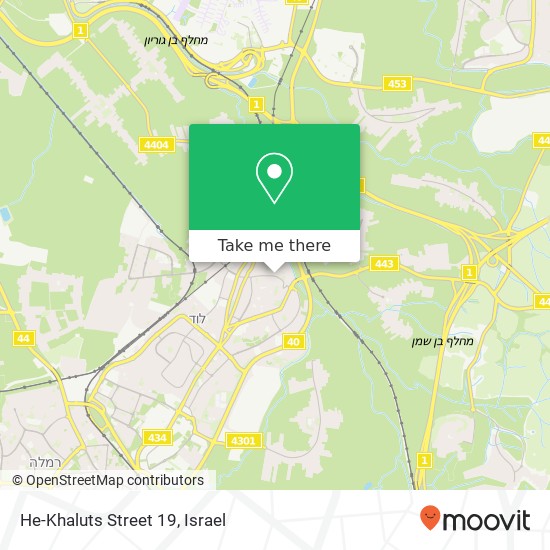 He-Khaluts Street 19 map