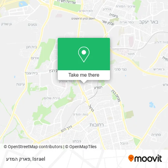 Карта פארק המדע