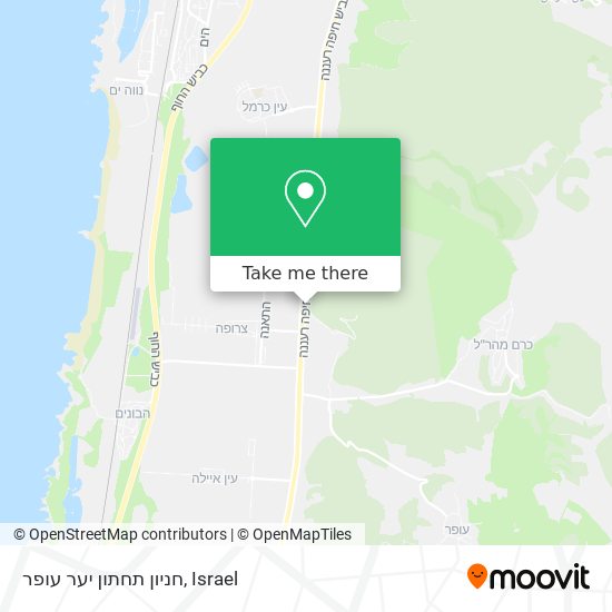 חניון תחתון יער עופר map