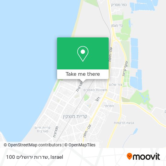Карта שדרות ירושלים 100