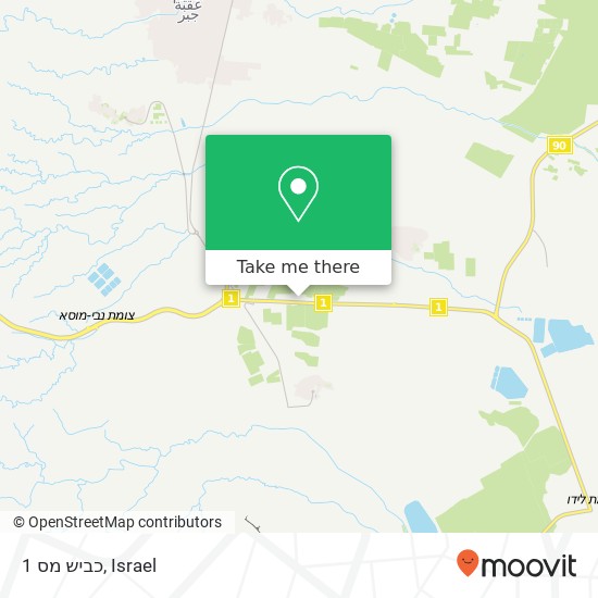 כביש מס 1 map