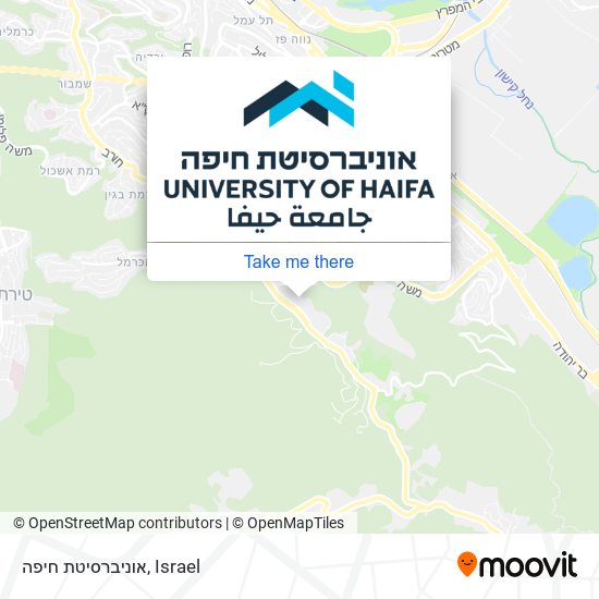Карта אוניברסיטת חיפה