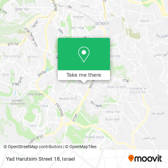 Yad Harutsim Street 18 map