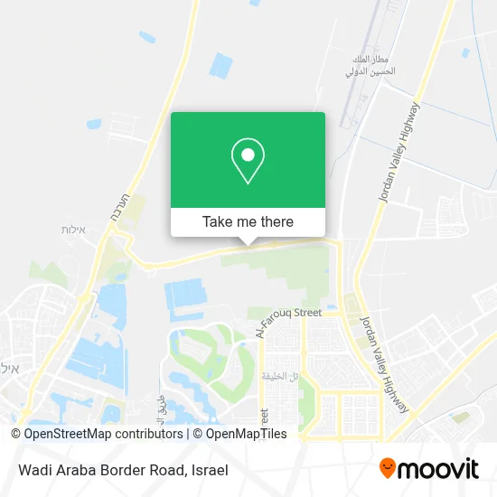 Wadi Araba Border Road map