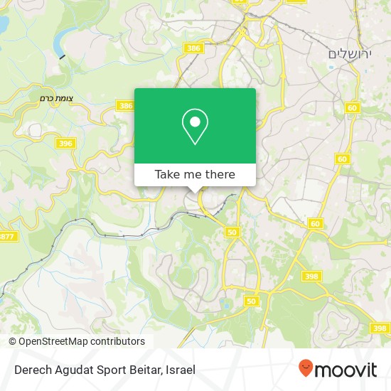 Derech Agudat Sport Beitar map