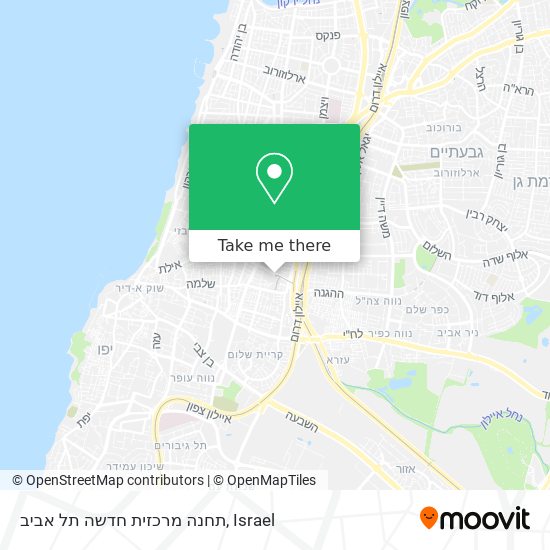 Карта תחנה מרכזית חדשה תל אביב