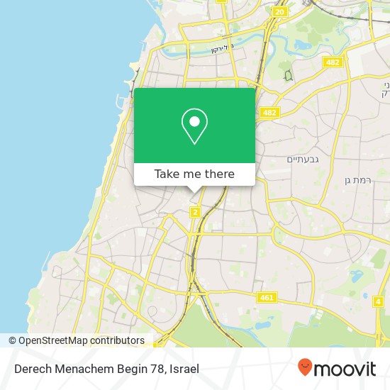 Карта Derech Menachem Begin 78