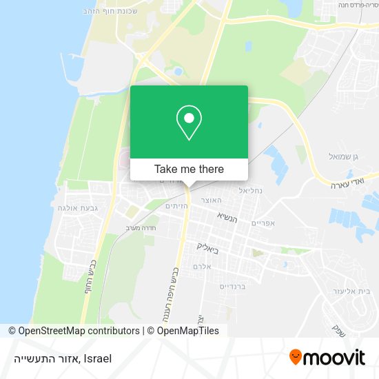 אזור התעשייה map