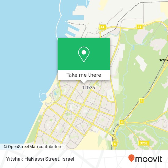 Yitshak HaNassi Street map