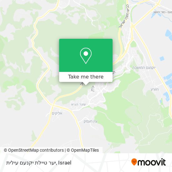 יער טיילת יקנעם עילית map