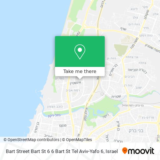 Карта Bart Street Bart St 6 6 Bart St Tel Aviv-Yafo 6