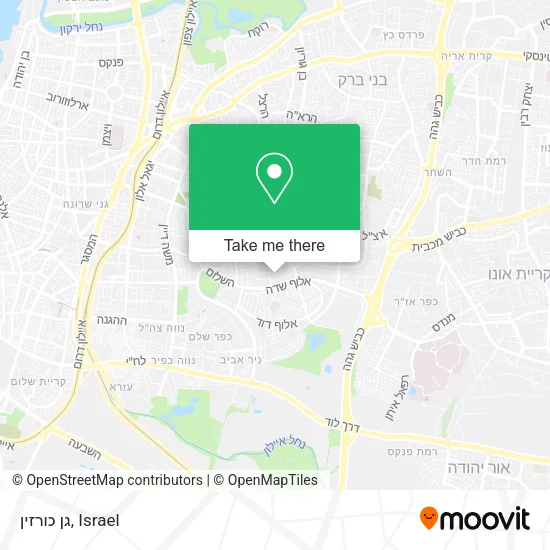 Карта גן כורזין