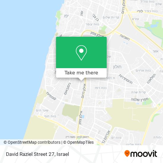 David Raziel Street 27 map
