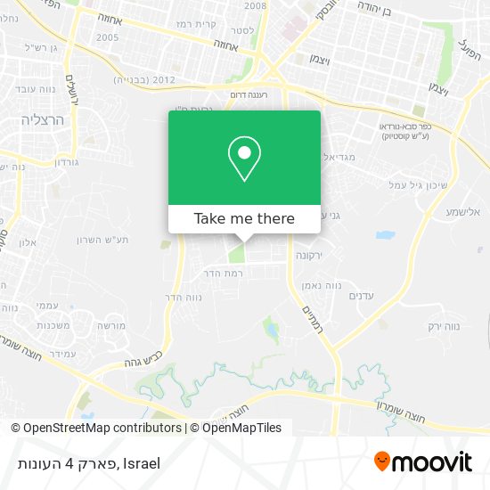 פארק 4 העונות map