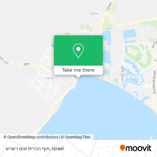 Карта חוף הכרית אום רשרש