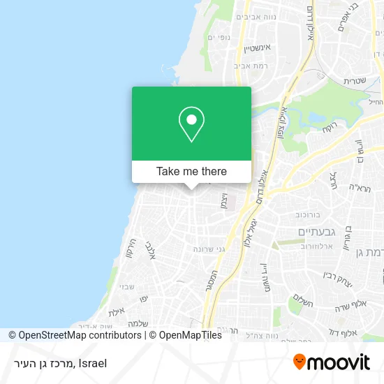 Карта מרכז גן העיר