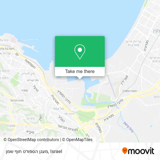 Карта מעגן הספורט חוף שמן