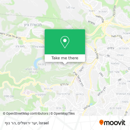 יער ירושלים ,הר נוף map